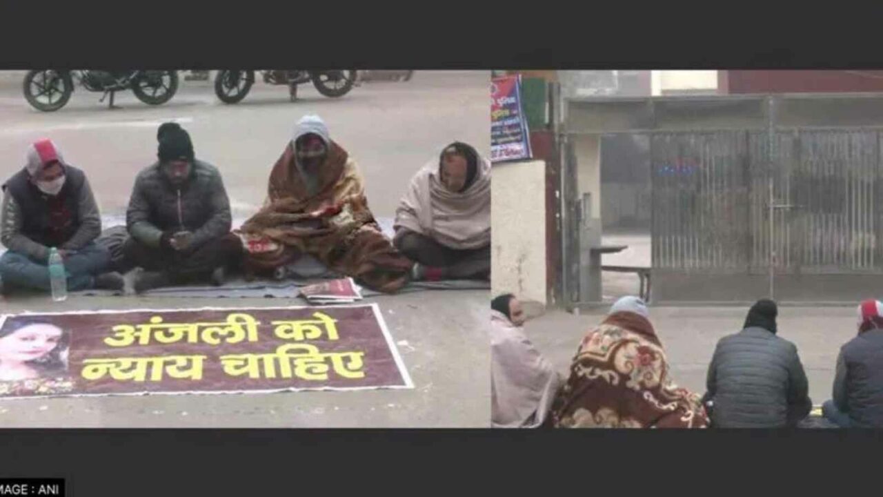 Kanjhawala case: Victim's family presses for murder charges against accused; stages protest