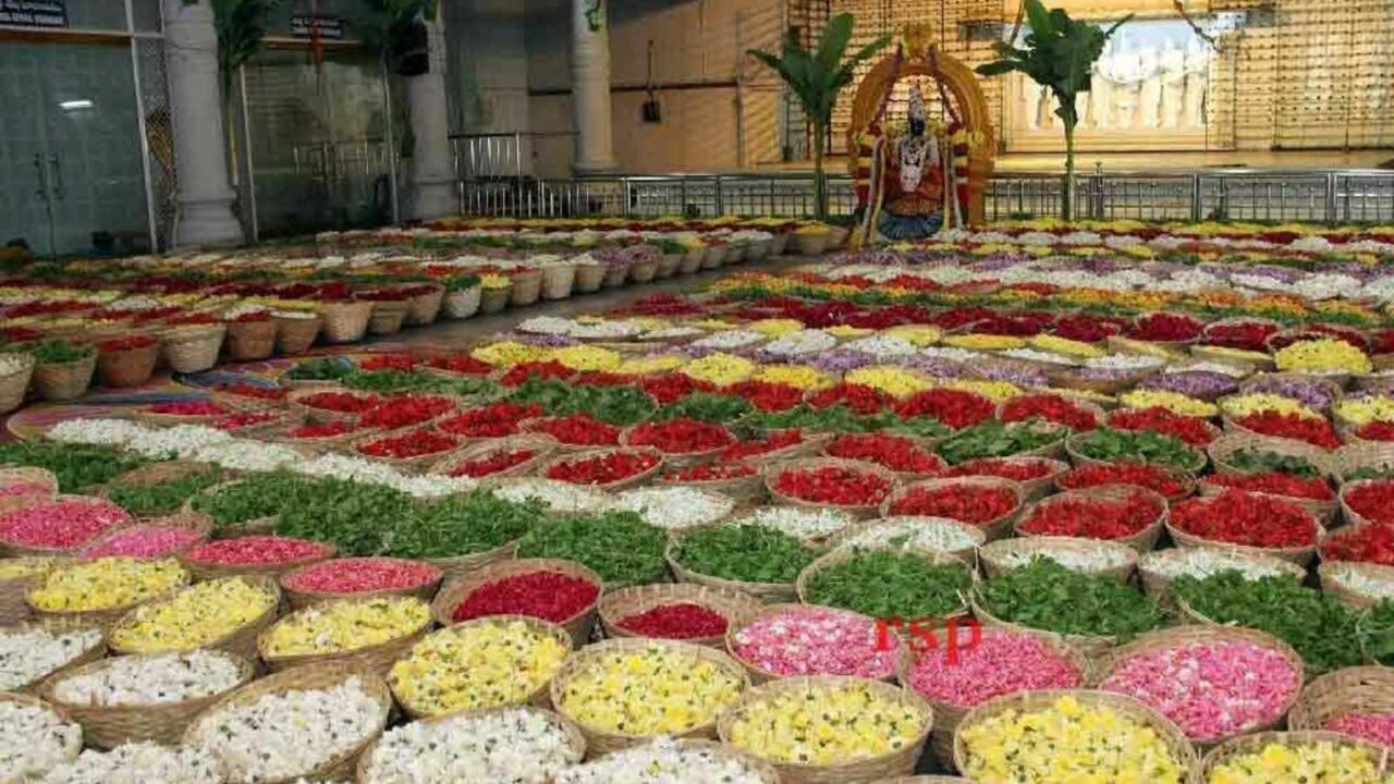 Tirumala Tirupati Devasthanams uses 3 tonnes of aromatic flowers, leaves for annual Pushpayagam