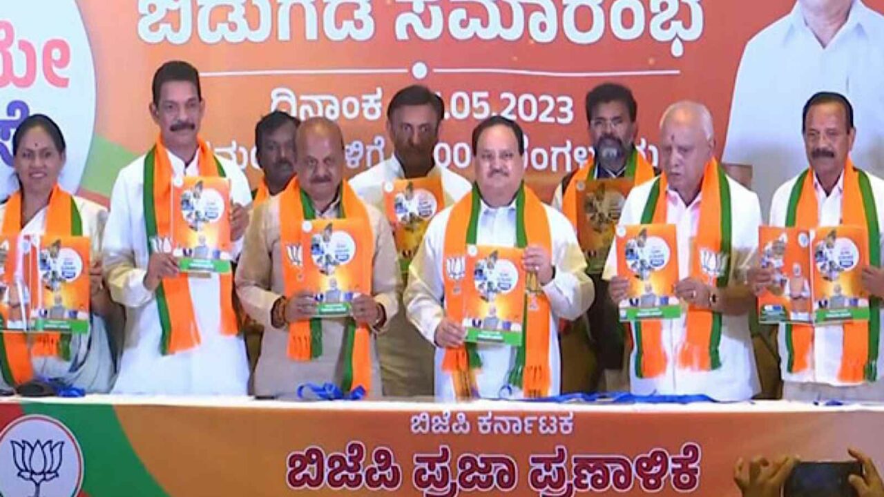 JP Nadda releases BJP’s manifesto for Karnataka Assembly polls
