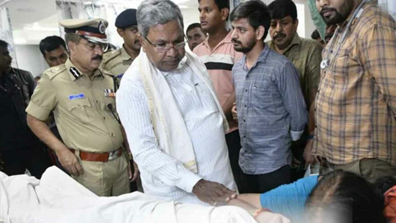 Karnataka CM Siddaramaiah meets family of woman who drowned in waterlogged underpass in Bengaluru
