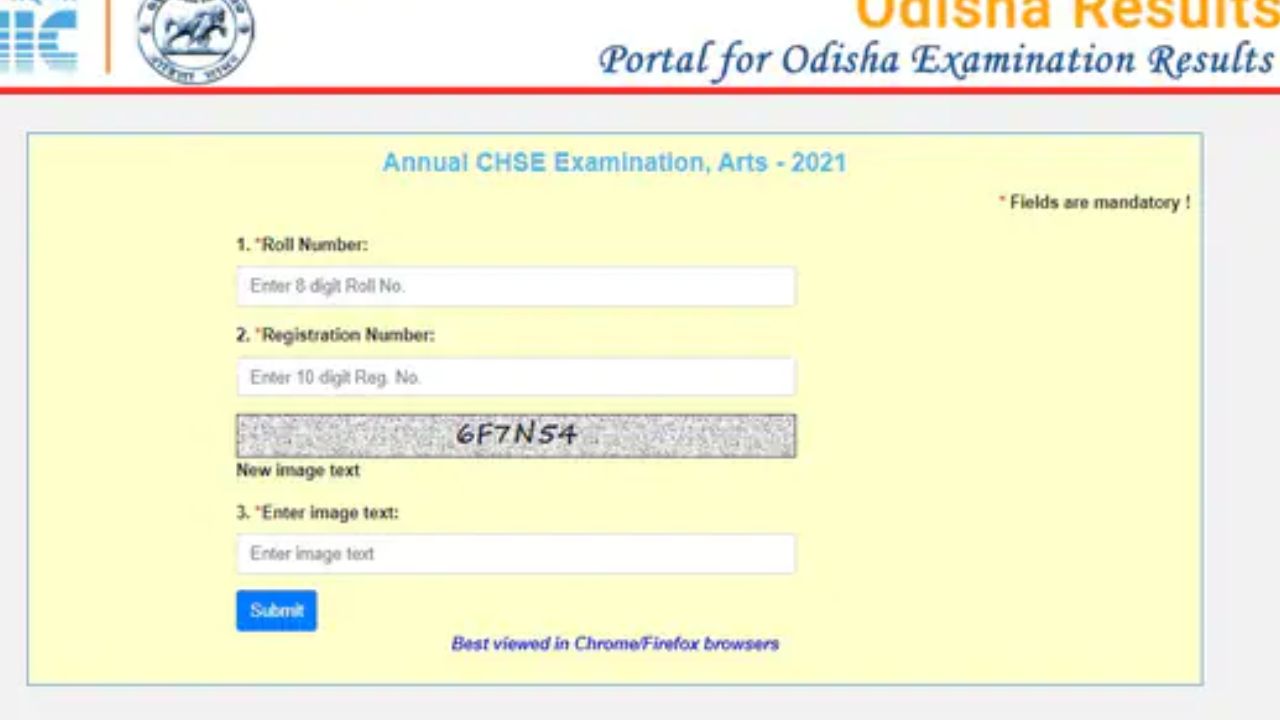 CHSE Odisha Plus Two Arts Result 2023