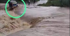 swollen river in Indore