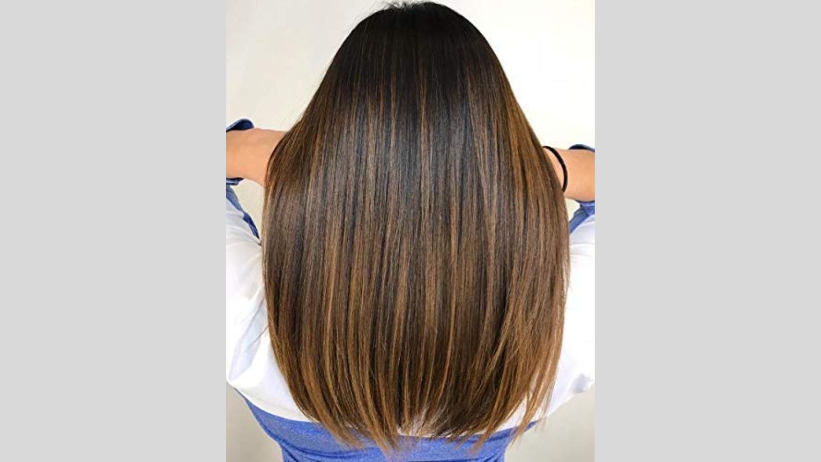 Straight Hairstyle with Highlights