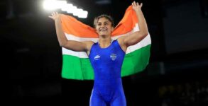 Wrestler Vinesh Phogat qualifies for Paris 2024 Olympics with semifinal victory at Asian Olympic