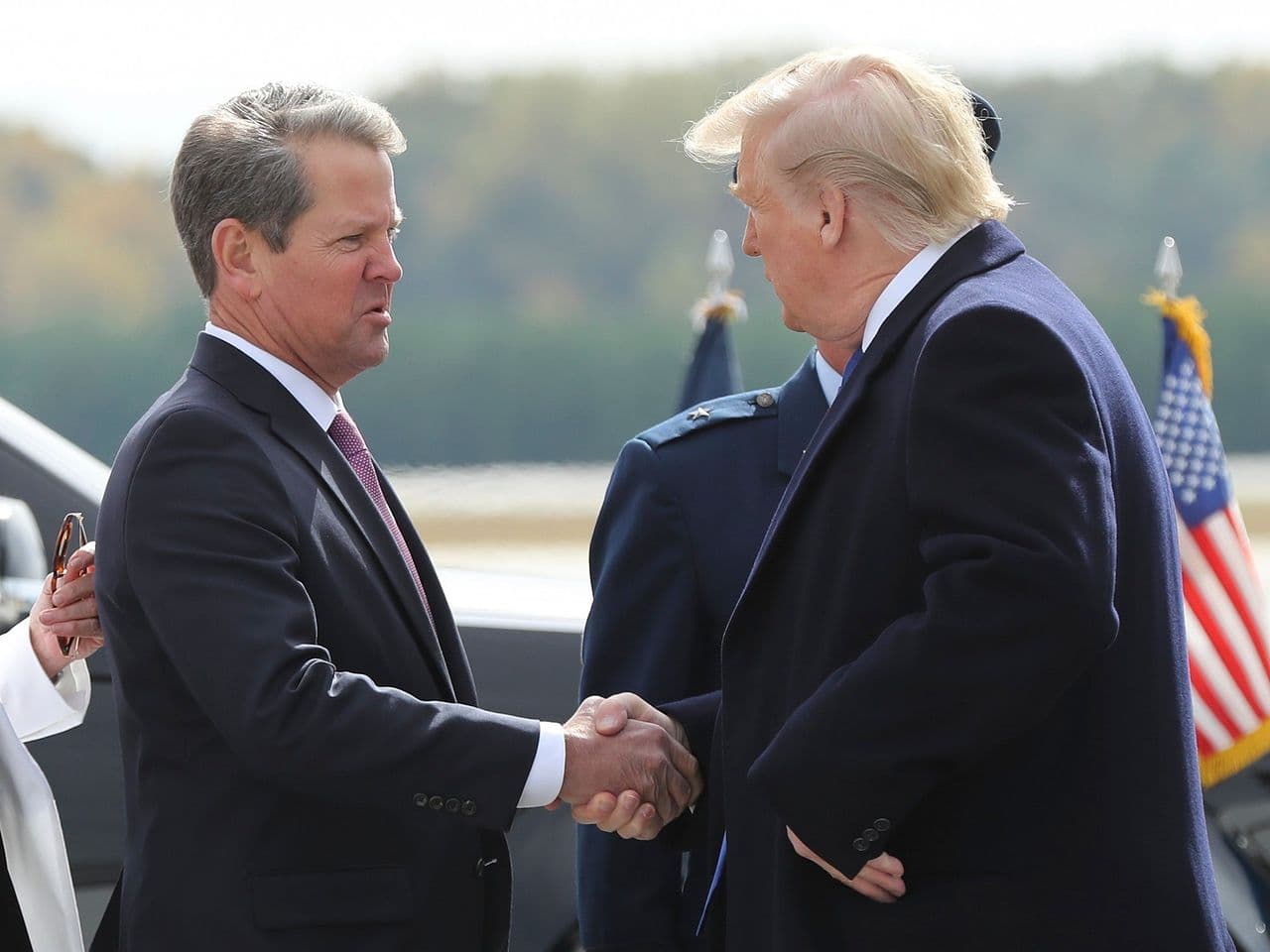 Donald Trump and Brian Kemp
