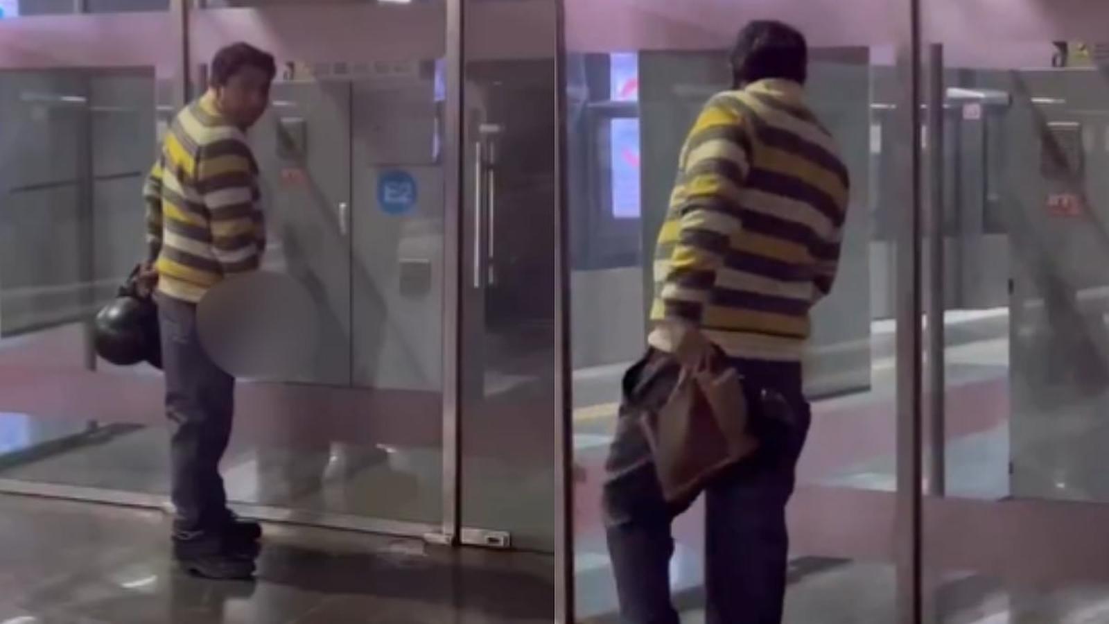 Delhi Metro Shocker: Viral Video Shows Man Urinating on Platform, Calls for Strict Punishment