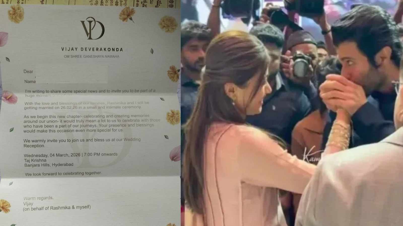 Rashmika–Vijay Wedding Invite Goes Viral: Real or Fake? Here’s What Reports Say