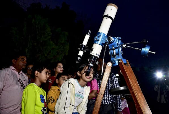 Blood Moon through telescope