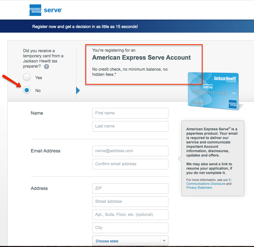 How to Activate Your Jackson Hewitt Serve Card