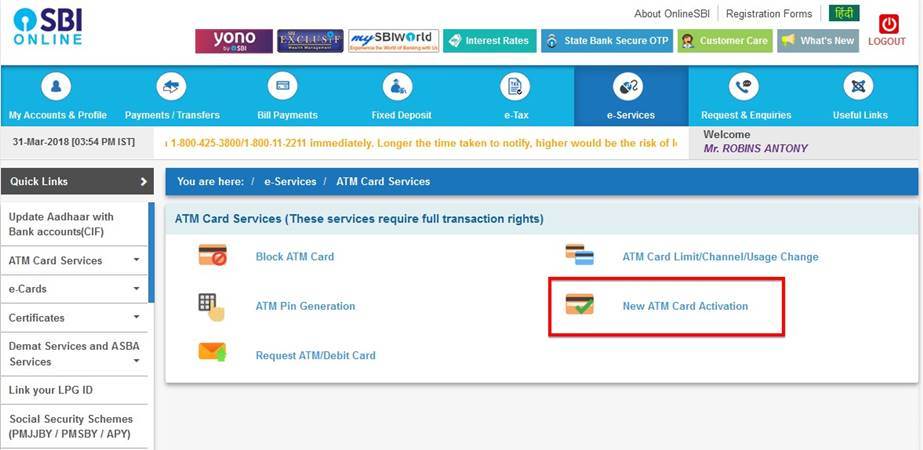 Activate ENT Debit Card Online in 2026