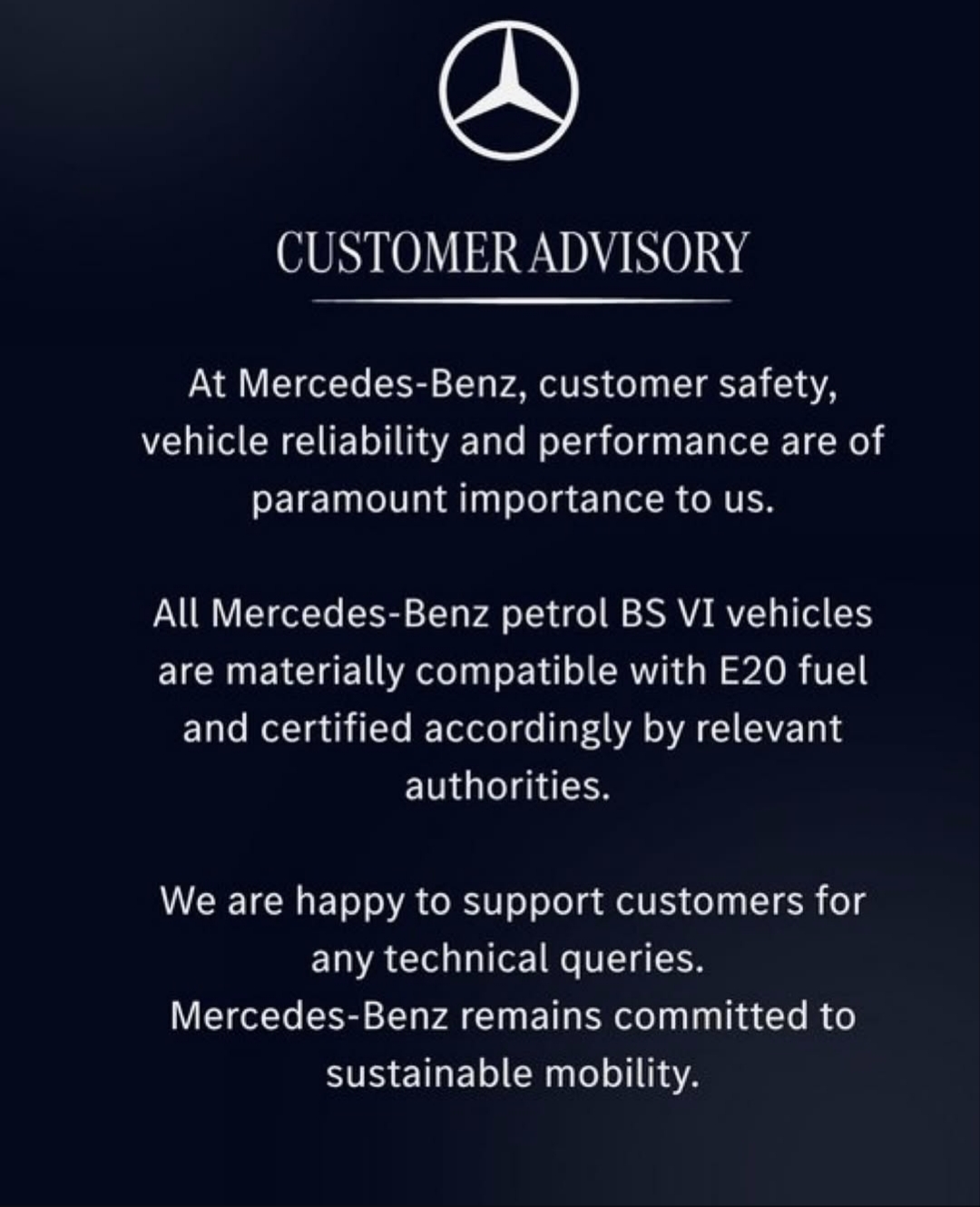 Did E20 Petrol Reduce Mercedes Mileage