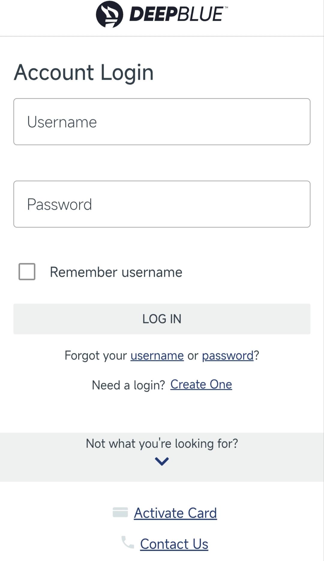 Deepblue Debit Card Activation