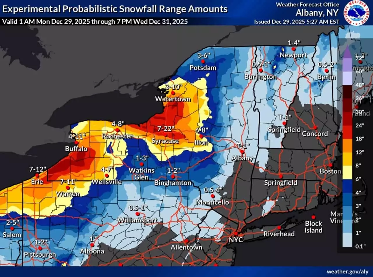 Lake Effect Snowstorm in New York